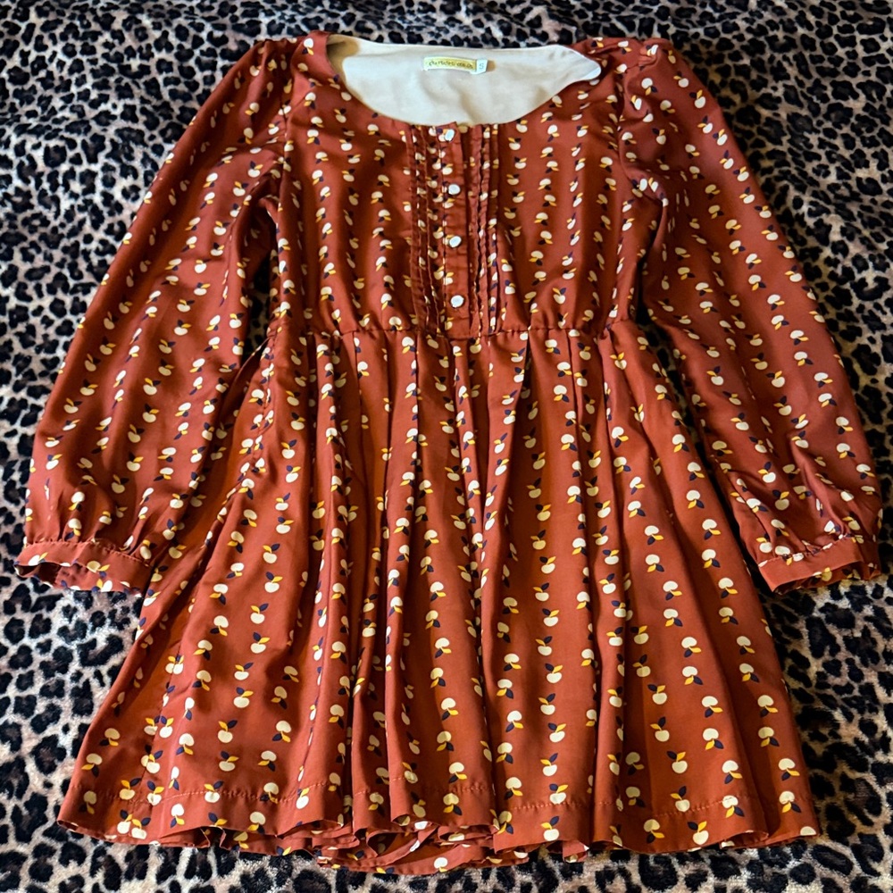 Apple Rust Orange/Red Dress Size Small
